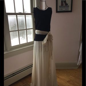 Reduced Flowing Cream Chiffon Black Tie Affair